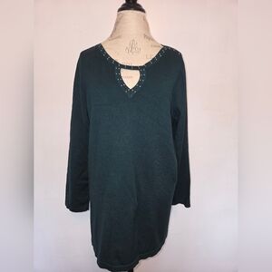 Avenue Dark Green Long Sleeve Top 14/16
